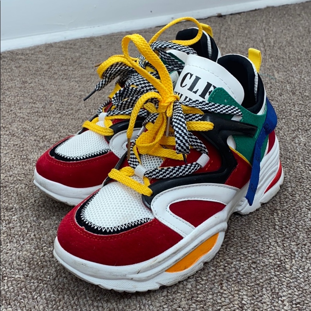 Color block sneakers
